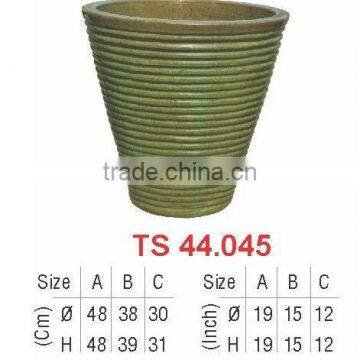 Vietnam avocado green outdoor ceramic flower planter