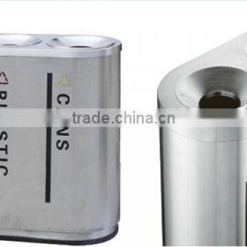 Arlau Outdoor Steel Metal 4 Compartment Recycle Bin photo-4