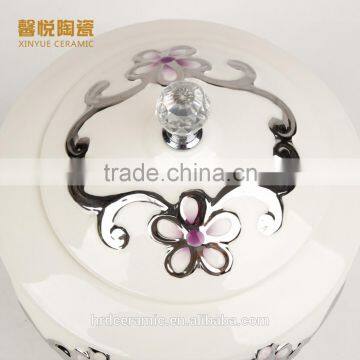 Hot Sale High Quality Golden Ashtrey, Bulk Ceramic Ashtray With Lid photo-3