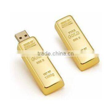 custom Fine Gold Bar USB sticks, metal Gold bar USB flash driver