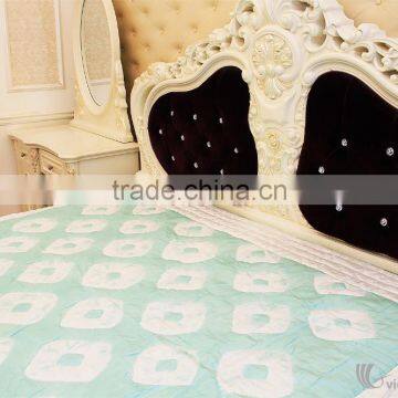LuxuriousGreen Spilled Color Blanket Bedding Set, 100% Silk Handicraft in Vietnam, Blanket and Pillow Cover photo-3