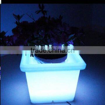 LED large garden flower pots blue /led plastic small outdoor illuminous led flower pot planting