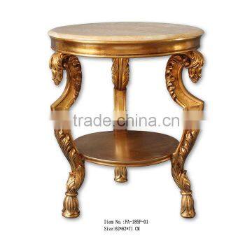 Baroque Style Round Table With Marble Top photo-5