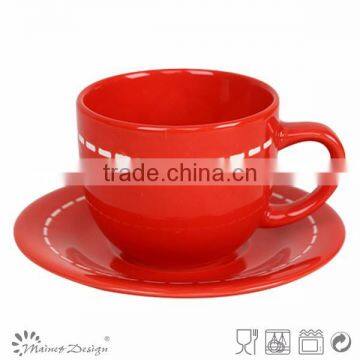 Cheap Bulk Ceramic Tea Cups, Wholesale White Porcelain Custom Printed Ceramic Tea Cups and Saucers photo-4