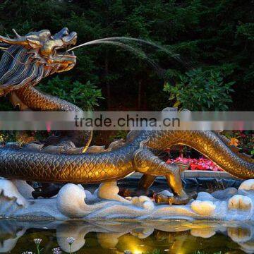 Animal Metal Bronze Garden Bronze Dragon Water Fountain photo-3