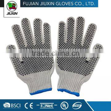 Natural white cotton safety gloves