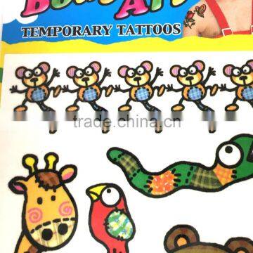 Body Art- Temporary Tattoos Sticker, Lovely Animal Temporary Tattoos Sticker For Kids photo-2