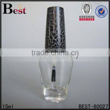 5ml Round Glass Nail Brush Bottle With Gold Plastic Nail Polish Brush Cap photo-3