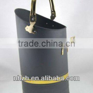 Home Fireside 17inch Matte Black Metal Coal Scuttle photo-3