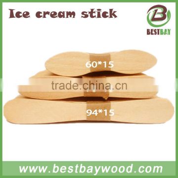 Natural wood stick for ice cream