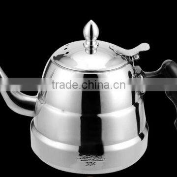 304 Stainless Steel Mirror Polished Cooking Teapot Tea Kettle for Restaurant