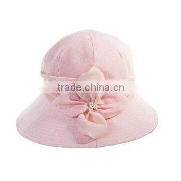 new arrival fashion elegant women ladies cloche flower rose bucket hat