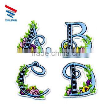 high quality newly custom letter embroidery patch