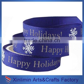 Custom new design printed logo festival cotton ribbon for celebration