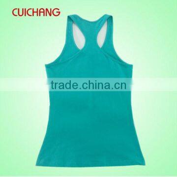 100%cotton Custom Printing Women's Gym Singlets photo-2