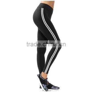 Nylon Spandex Women Fit Leggings With Piping photo-4