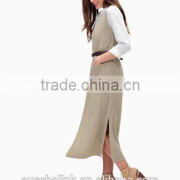 New Fashion Ladies Chic Sleeveless Belted Long Vest Wholesale photo-2