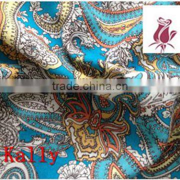 shaoxing cicheng textile high qulity printed sateen rayon fabric