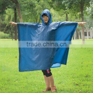 Blue Waterproof Reusable PVC Poncho photo-4