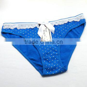 Cute Bow With Dot Printed Girls Briefs Soft Cotton Panties Sexy Lingerie