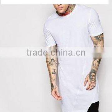 Men Blank t Shirt, Long Line , 100% Cotton photo-3