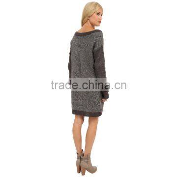 2016 Dress Round Neck Sweater Dress photo-2