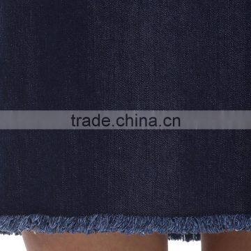 2016 Designer One Piece Sleeveless Simple Women Denim Dress photo-3