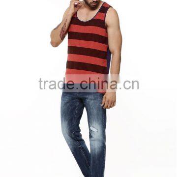 Mens Summer Over Dyed Striped Custom Rash Vest photo-4
