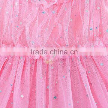 MGOO Special Design Bow Shoulder Girl Shinning Princess Dress Children Kids Star Infant Vestidos 6706 photo-4