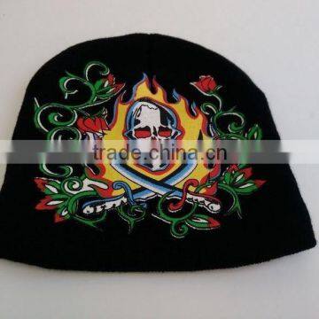 Cold Weather Print Acrylic Knitted Beanie Hat photo-2