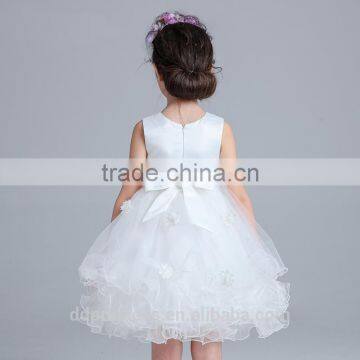 2017 Latest Children Dress Designs White Puffy Children Girl Latin Dance Dress photo-3