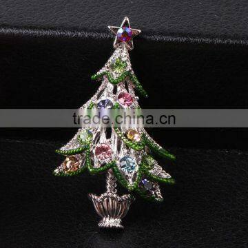 Zm53213a 2017 Cheap Christmas Ornaments Christmas Tree Brooch Wholesale photo-2