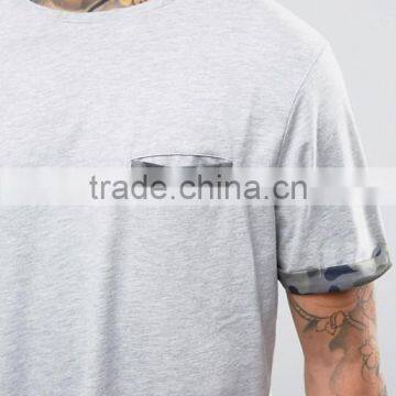 China OEM Factory Elegant Business Casual Men's Rolled Sleeve t Shirts photo-3