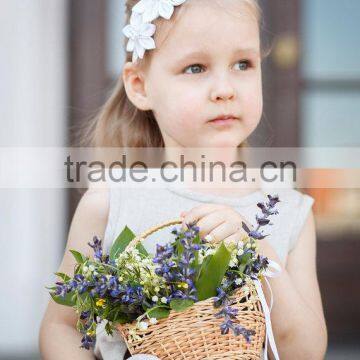 2017 New Style Wholesale Kids Clothing.Linen Flower Girl Dress Lace Children Long Frocks Designs photo-4