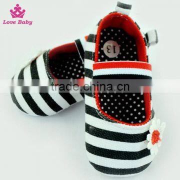 Fashion Stripes Newborn Crib Shoes Baby Shoes Toddlers Soft Shoes photo-3