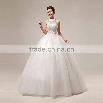 Sexy White Shiny Rhinestones Beaded Long Train Wedding Dresses photo-2