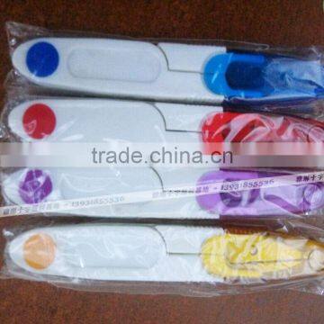 Pink Scissors Plastic Sewing Scissors Portable Cross Stitch Forfex Scissors With Cap Cutting Tools