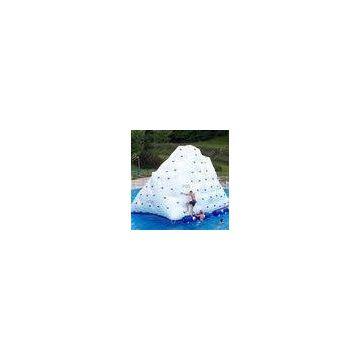 OEM / ODM 0.9mm Thickness PVC Tarpaulin 3 Sides Climbing Wall Inflatable Iceberg