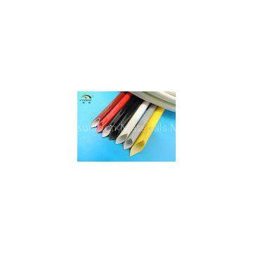 Silicone Coated Fiberglass Braided Sleeving / Insulation Silicon Glass Tube Cable Sleeve