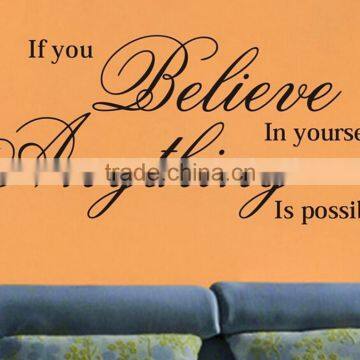 IF YOU BELIEVE IN YOURSELF Wall Art Quote Sticker Bedroom Lounge Vinyl Decal