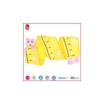 Pink And Yellow Bear Baby Height Ruler