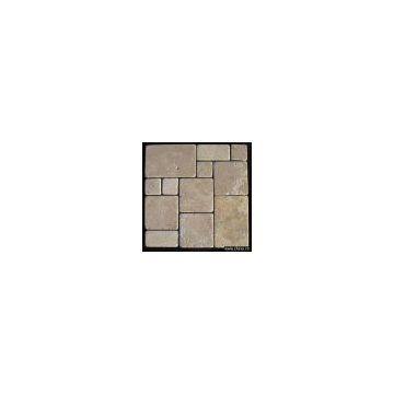 travertine mosaic ,travertine border liner,tumbled travertine mosaic