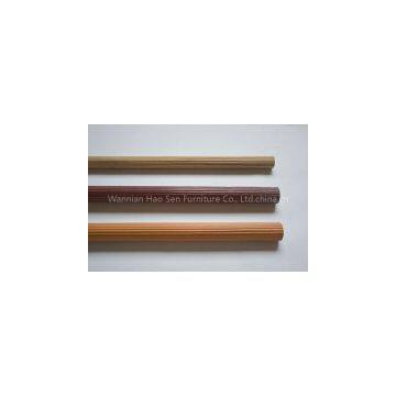 Round Wooden Fluted Curtain Drapery Rod