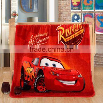 red car fluffy kids blanket