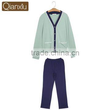 New Arrival Qianxiu Wholesale V-neck Cardigan Men Nighty photo-6