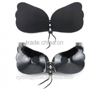 black skin women pushup silicon bra /huh r drawstring silicon bra