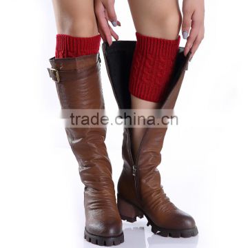 Women Winter Leg Warmers Socks Crochet Knit Boot Socks Toppers Cuffs