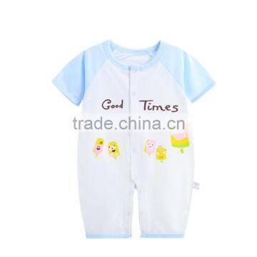 Competitive price cotton printed short sleeve baby clothes TB004