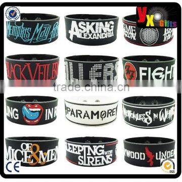 Rock Bands Fashion Unisex Silicone Wristbands Rubber Bracelet New