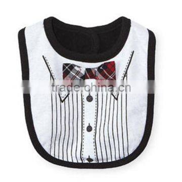 blak white TPU technica large waterproof tuxedo baby feeding bibs